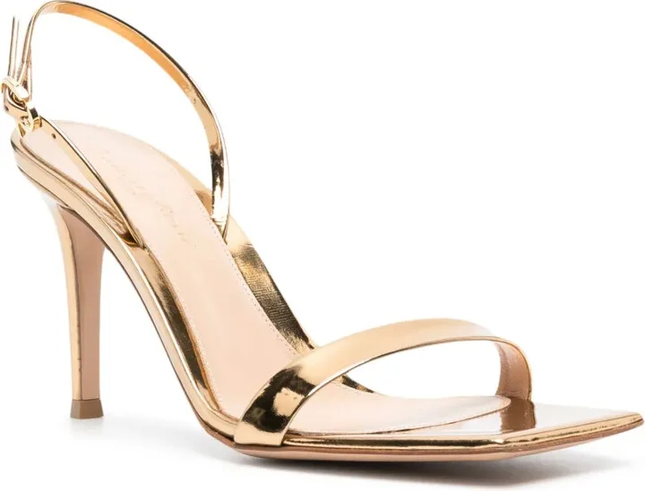 95mm Metallic Slingback Sandals - Image 2