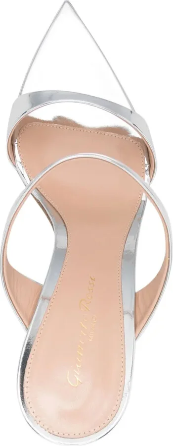 95mm Mirrored Leather Mules - Image 4