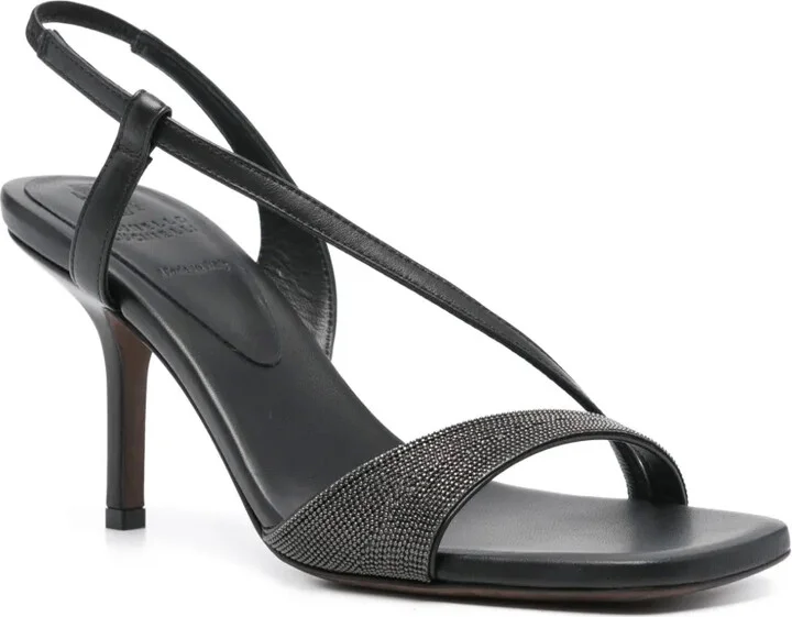 95mm Monili-chain leather sandals - Image 2