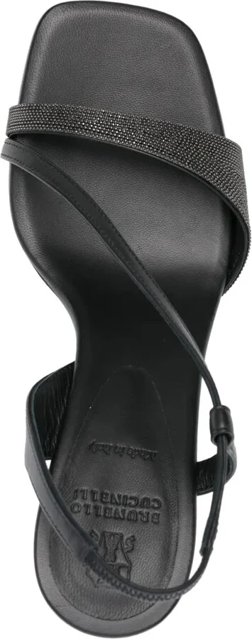95mm Monili-chain leather sandals - Image 4