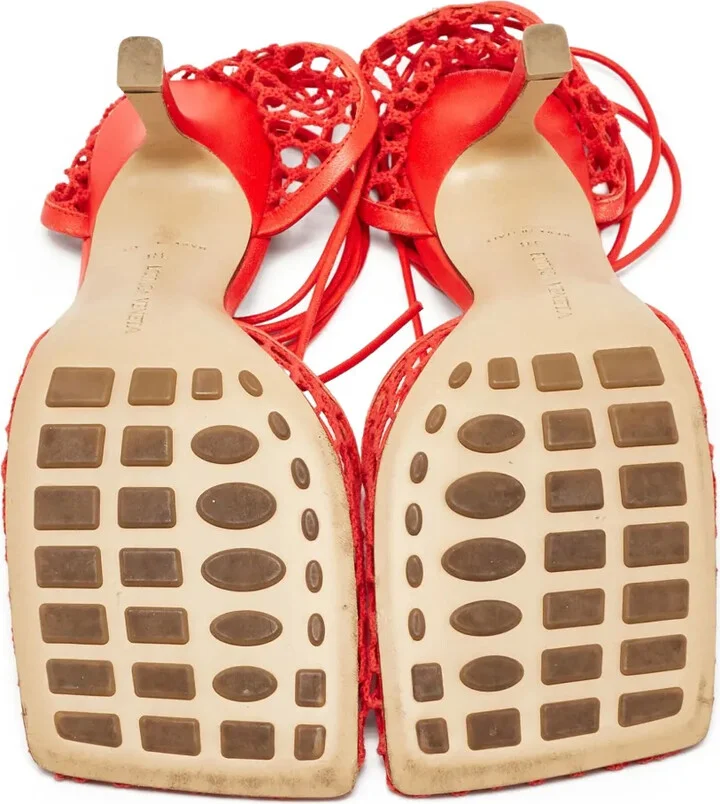 95mm Netted Lace-Up Pumps - Image 4