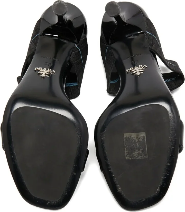 95mm Patent Leather Elastic-Strap Sandals - Image 4