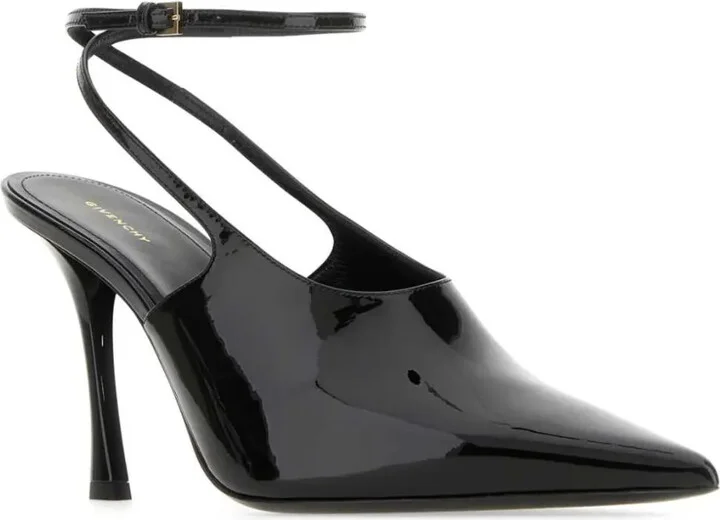 95mm Patent Leather Slingback Pumps - Image 2