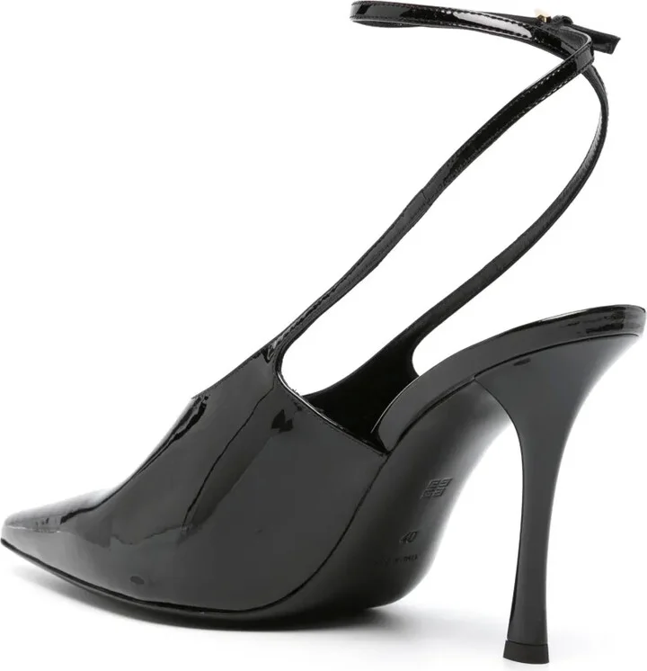95mm Patent Leather Slingback Pumps - Image 3