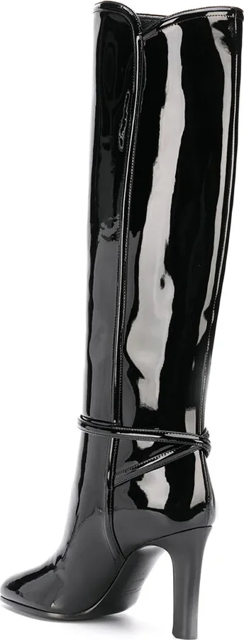 95mm Patent Square-Toe Boots - Image 3