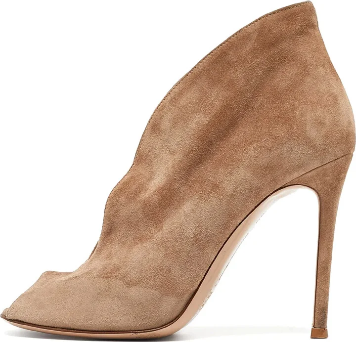 95mm Peep-Toe Ankle Boots