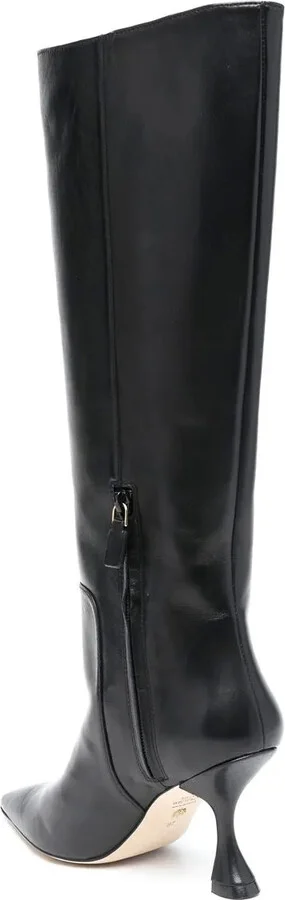 95mm Pointed Leather Boots - Image 3