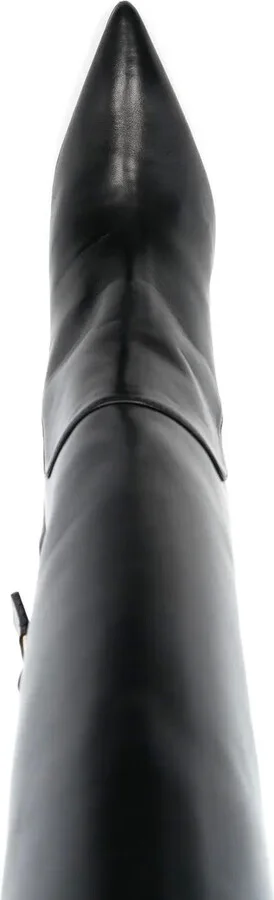 95mm Pointed Leather Boots - Image 4
