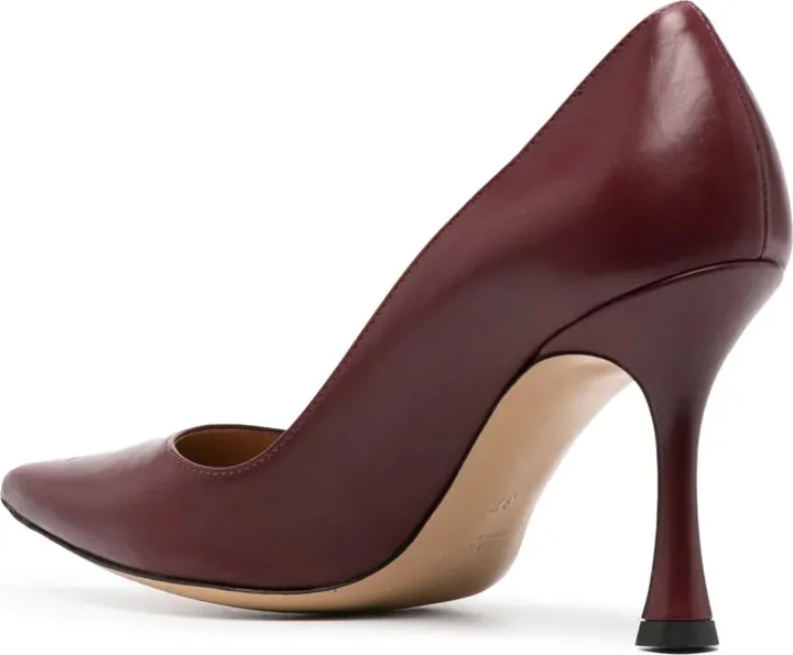 95mm Pointed Leather Pumps - Image 3