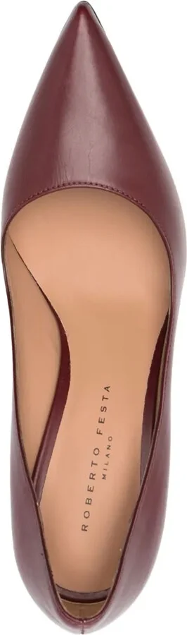 95mm Pointed Leather Pumps - Image 4