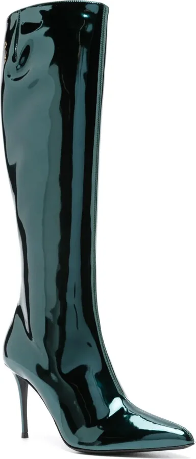 95mm Pointed-Toe Leather Boots - Image 2