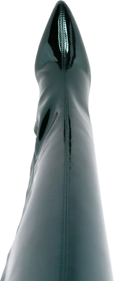 95mm Pointed-Toe Leather Boots - Image 4