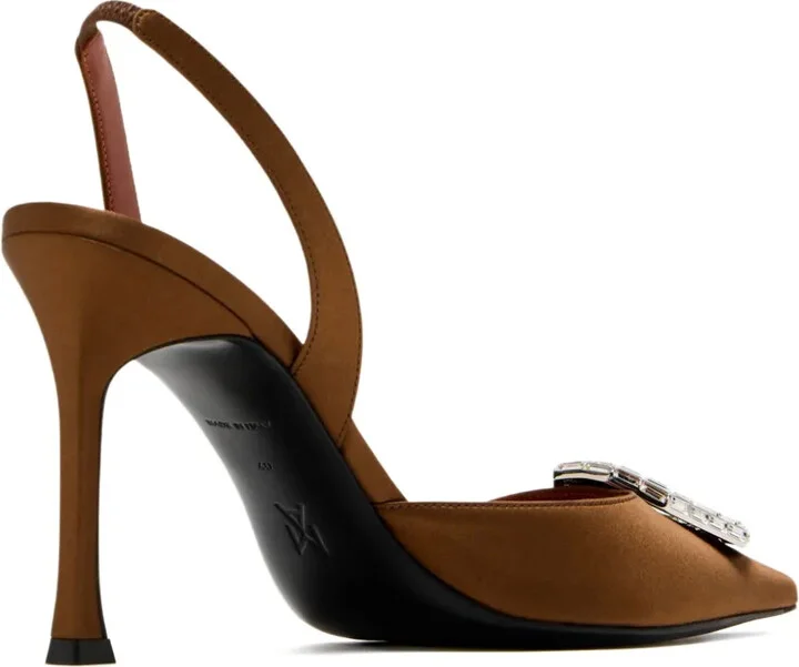 95mm Pointed-Toe Satin Slingback Pumps - Image 3
