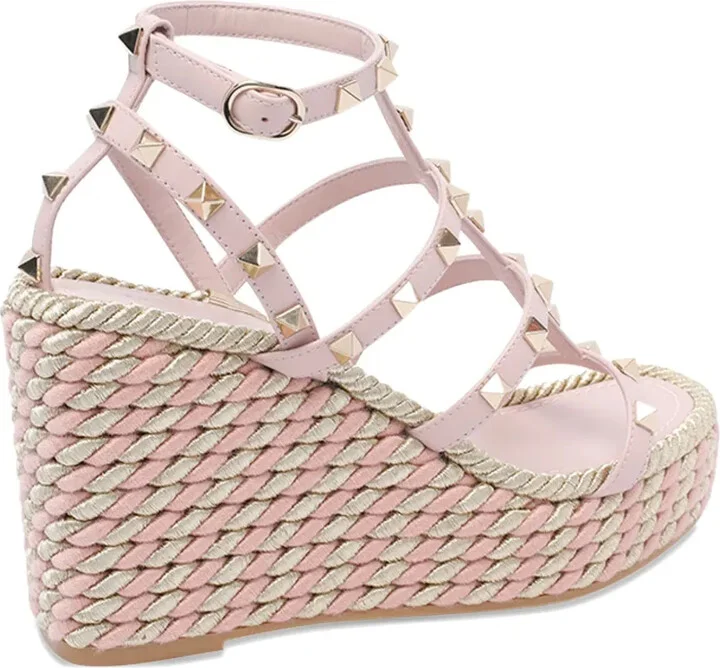 95mm Rockstud wedge sandals - Image 3
