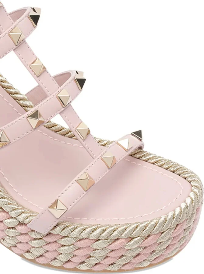 95mm Rockstud wedge sandals - Image 4