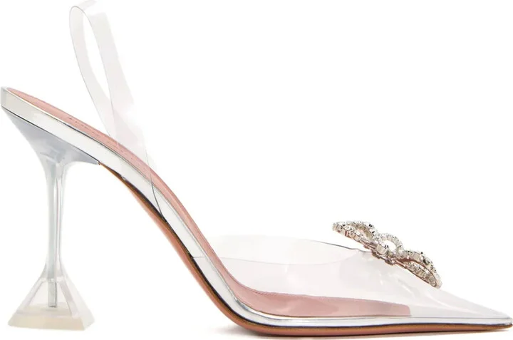 95mm Rosie crystal-bow slingback pumps