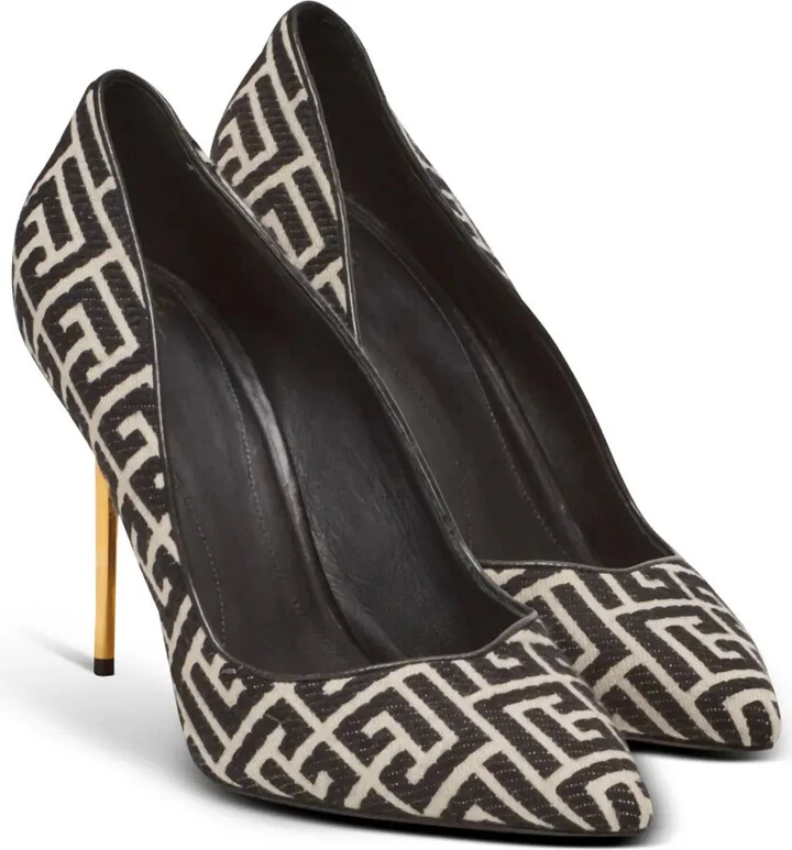 95mm Ruby monogram pumps - Image 2