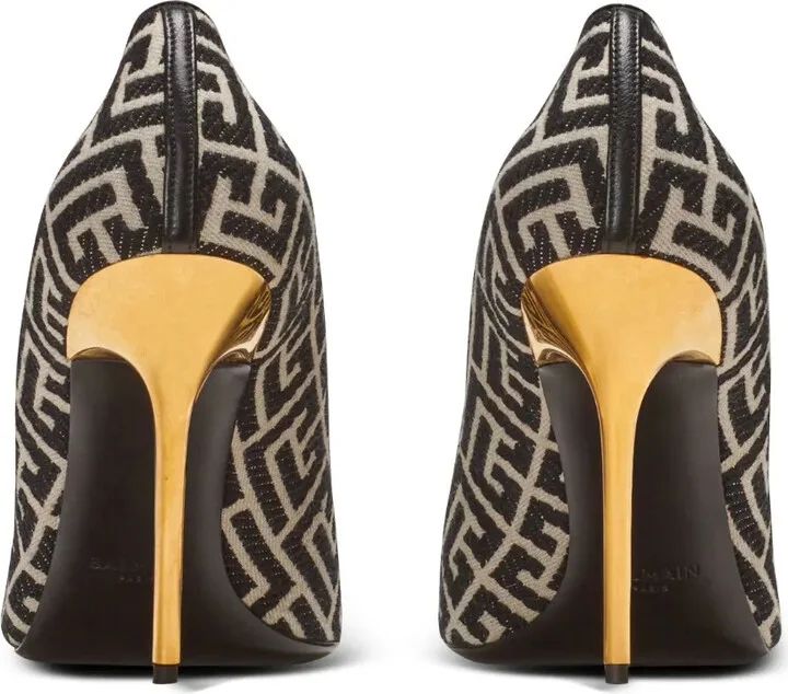 95mm Ruby monogram pumps - Image 3