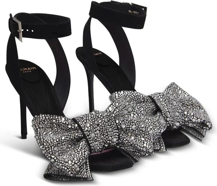95mm Ruby rhinestone-embellished sandals - Image 2