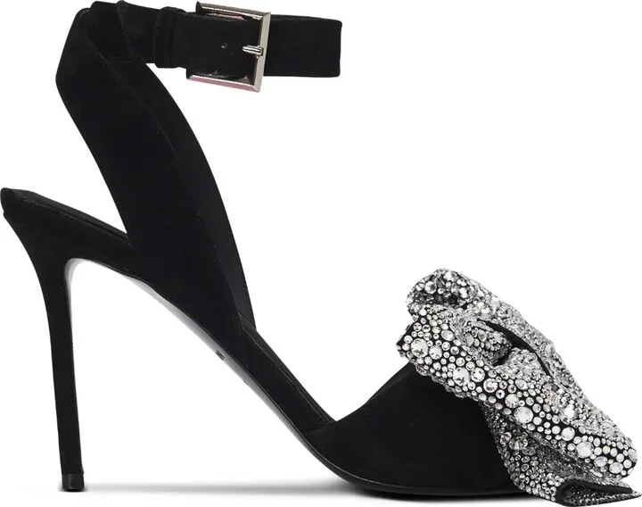95mm Ruby rhinestone-embellished sandals