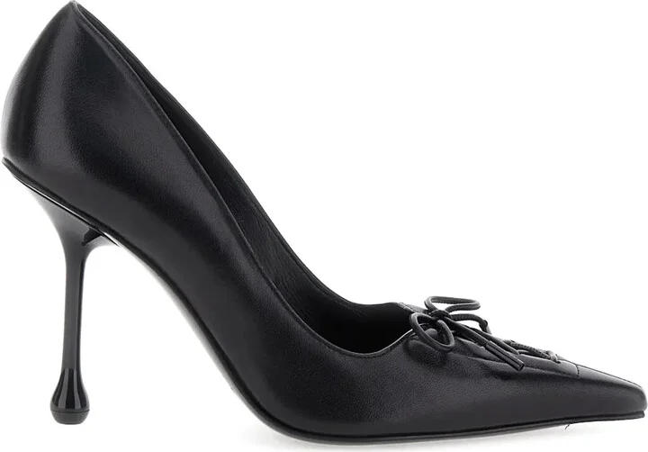 95mm Scarlet lace-up pumps