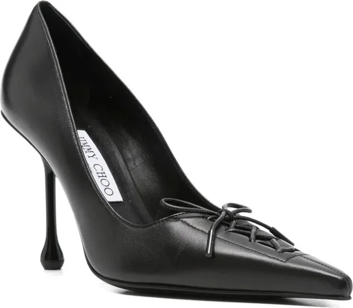 95mm Scarlett lace-up pointed-toe pumps - Image 2