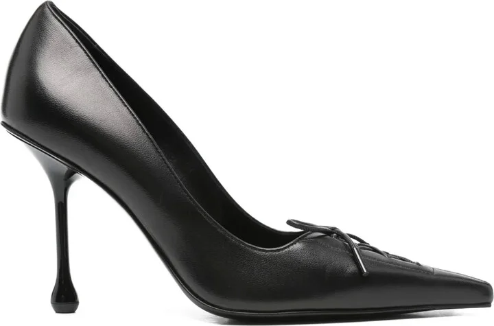 95mm Scarlett lace-up pointed-toe pumps