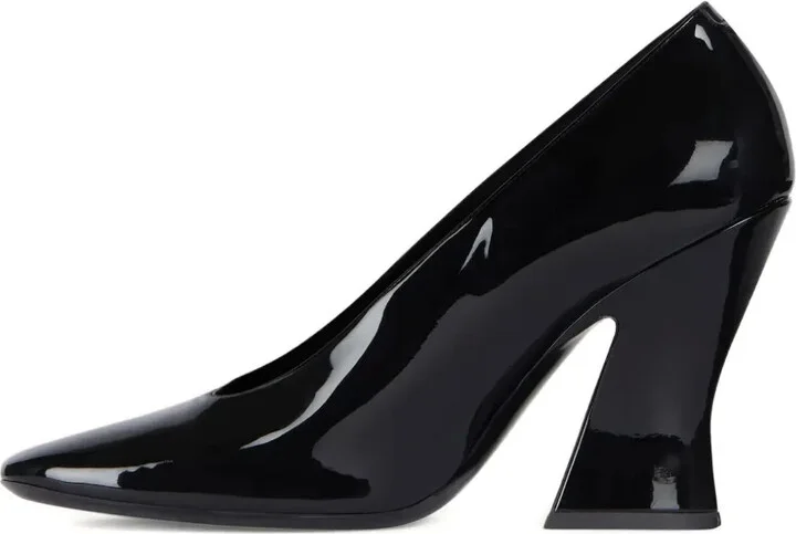 95mm Sculpted Patent Leather Pumps - Image 4