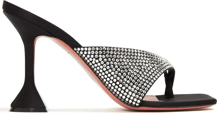 95mm Shiona crystal-embellished mules