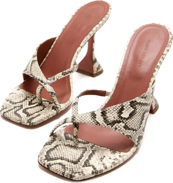 95mm Shiona snakeskin-effect sandals - Image 2