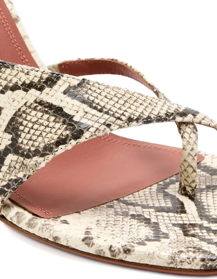 95mm Shiona snakeskin-effect sandals - Image 4