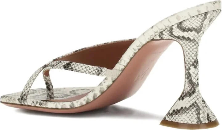 95mm Shiona snakeskin sculpted-heel sandals - Image 3