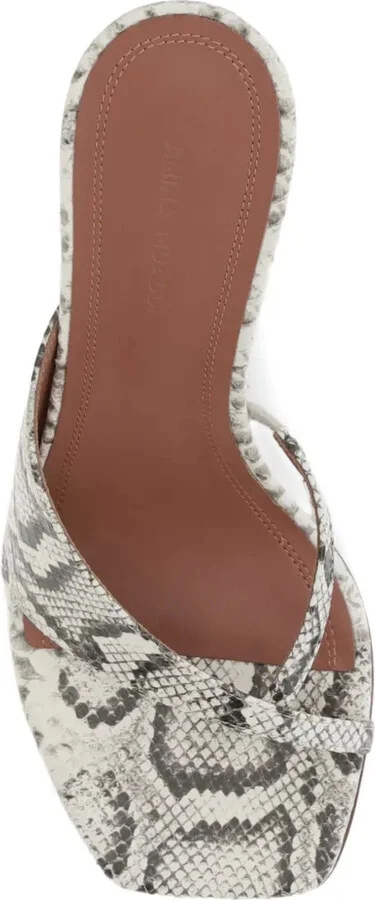 95mm Shiona snakeskin sculpted-heel sandals - Image 4