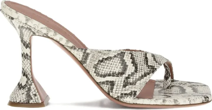 95mm Shiona snakeskin sculpted-heel sandals