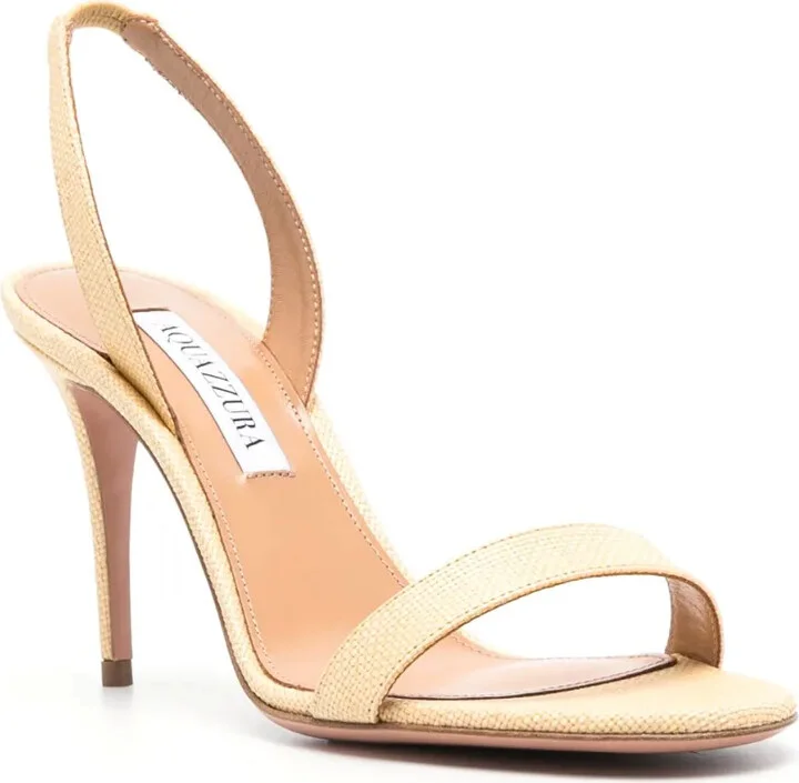 95mm Single-Strap Leather Sandals - Image 2