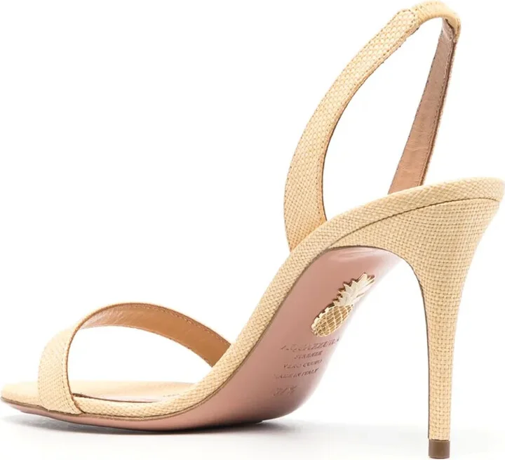95mm Single-Strap Leather Sandals - Image 3