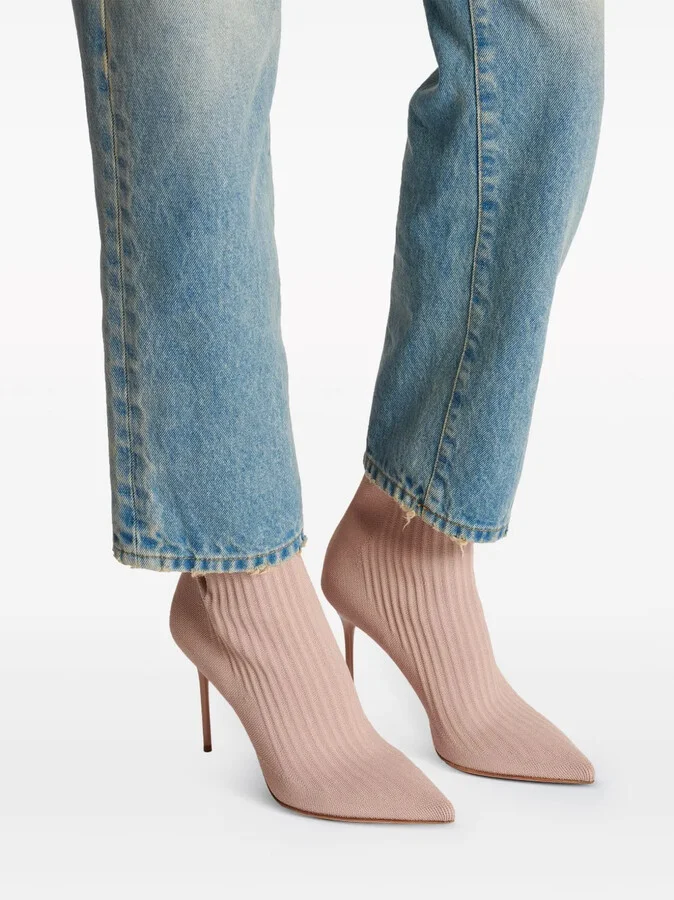 95mm Skye knitted ankle boots - Image 5