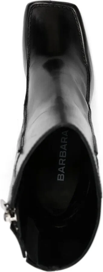 95mm Square-Toe Leather Ankle Boots - Image 4