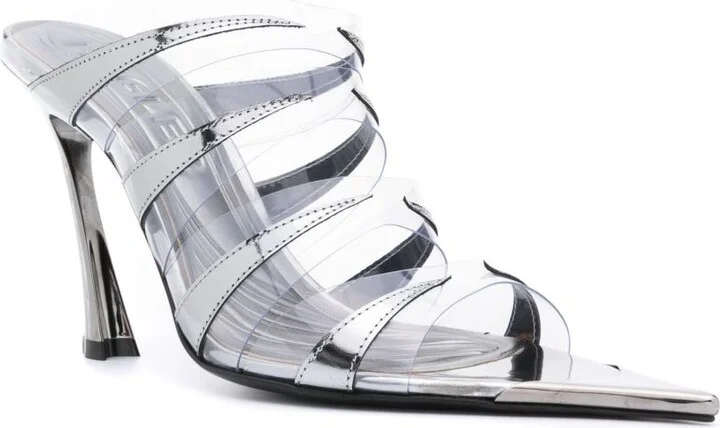 95mm Strappy Leather Mules - Image 2