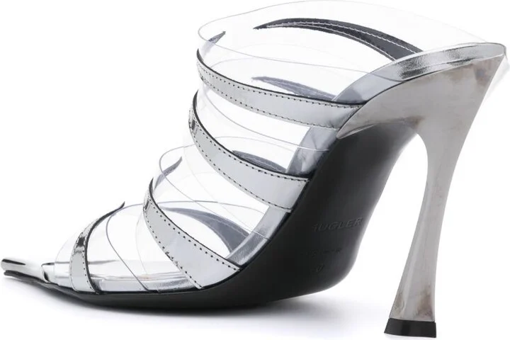 95mm Strappy Leather Mules - Image 3