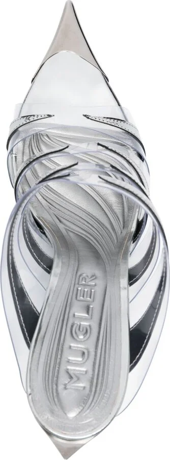 95mm Strappy Leather Mules - Image 4