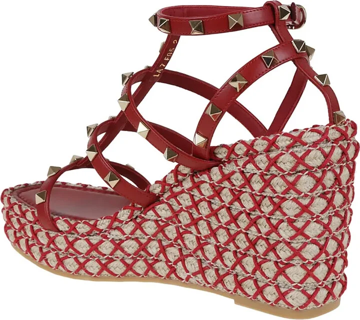 95mm Studded Cage Heeled Espadrilles - Image 3