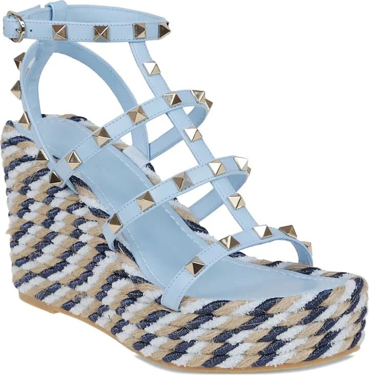 95mm Studded Leather Espadrilles - Image 2