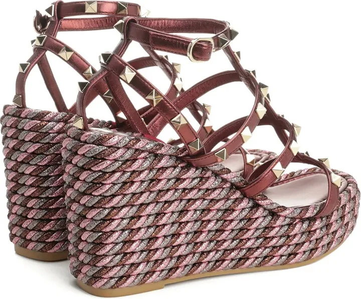 95mm Studded Wedge Sandals - Image 5