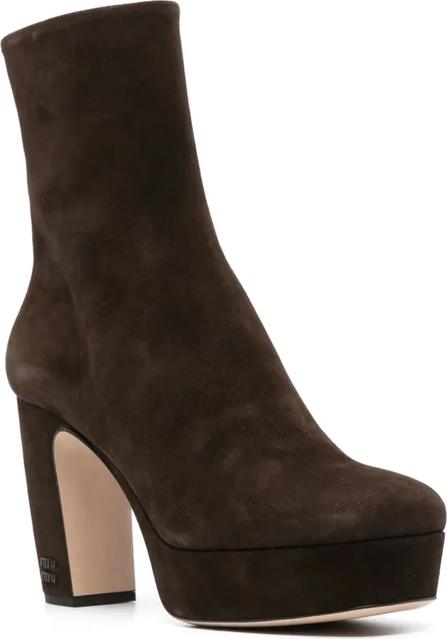 95mm Suede Ankle Boots - Image 2