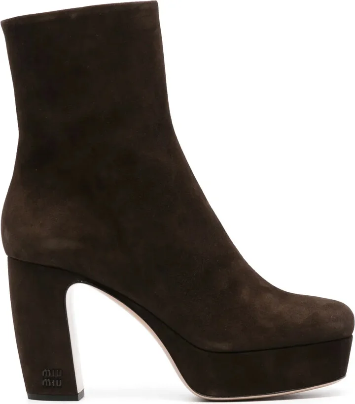 95mm Suede Ankle Boots
