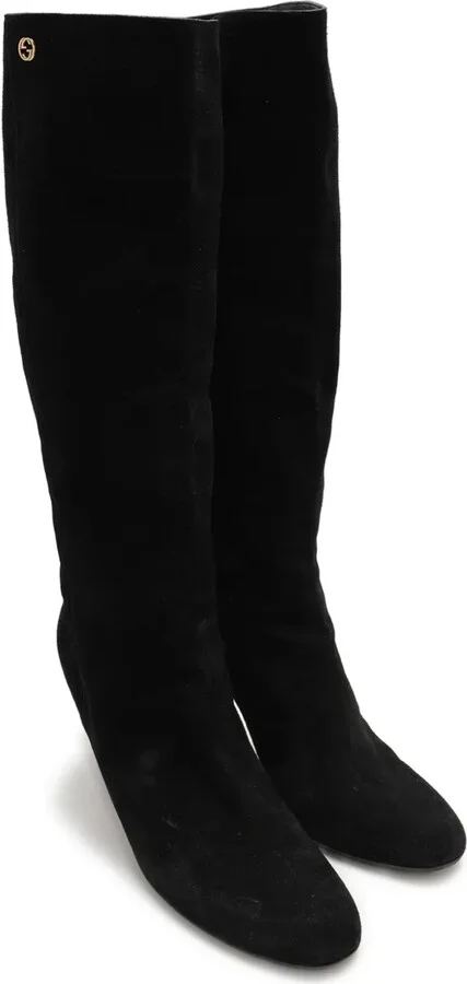 95mm Suede Knee-High Boots - Image 5