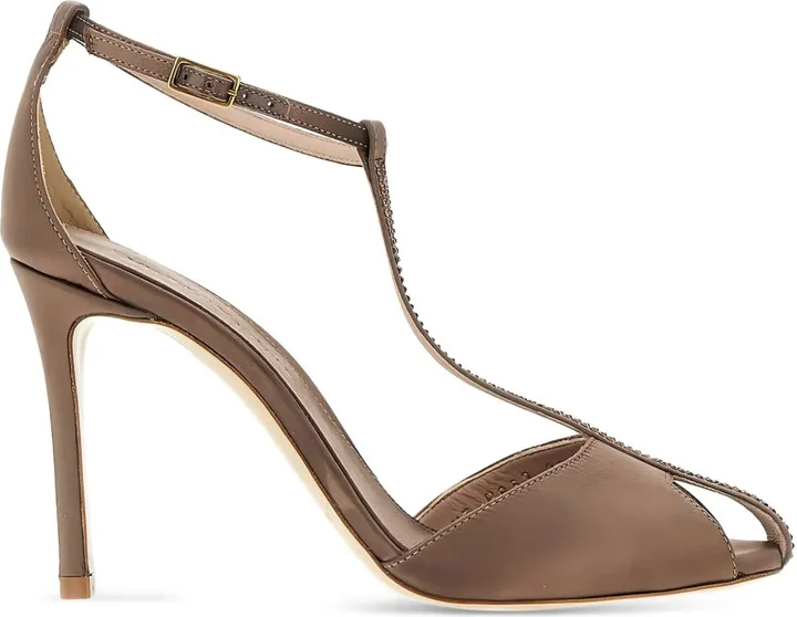 95mm T-bar heeled pumps