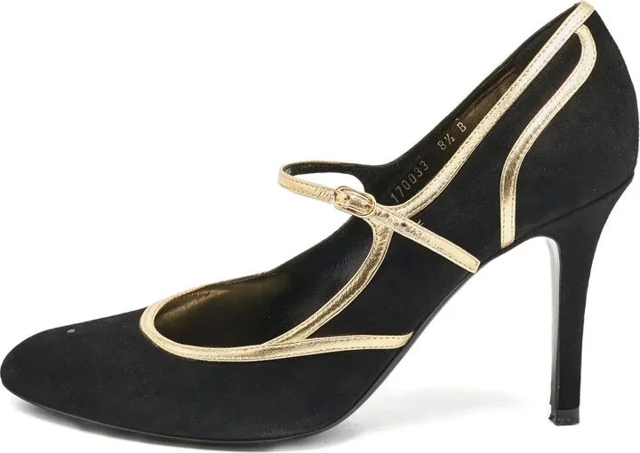 95mm Two-Tone Design Heeled Pumps