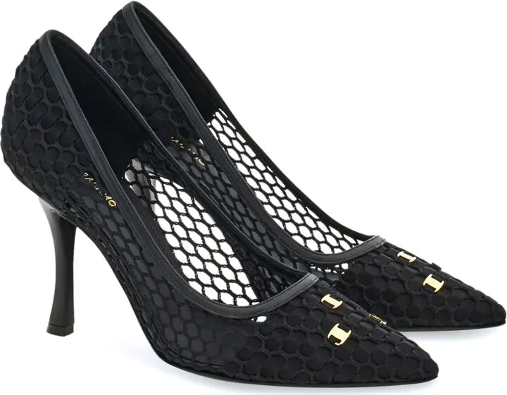 95mm Vara-appliqué slingback pumps - Image 2